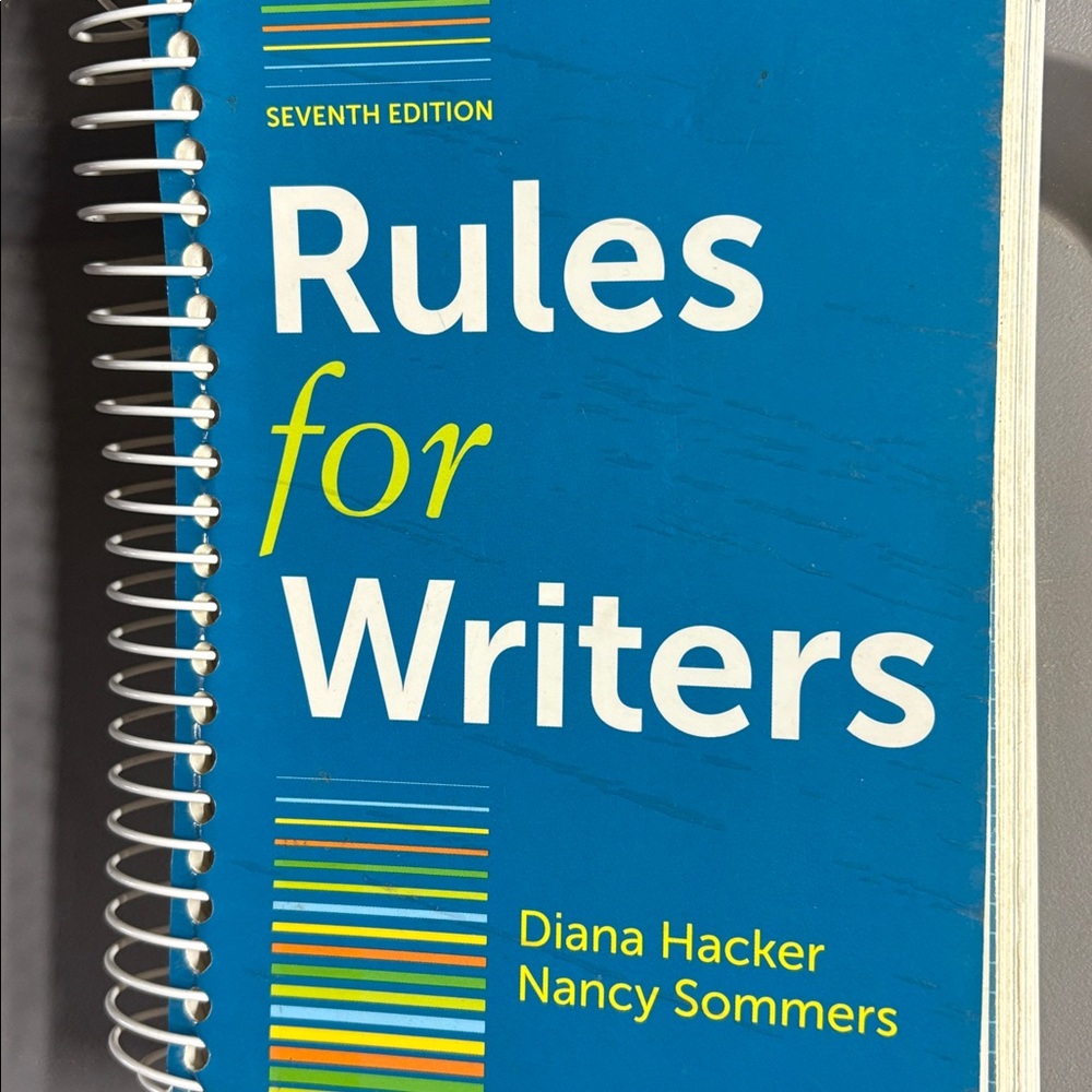 Rules for Writers Spiral Book